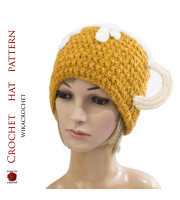 Crochet hat pattern Stag party Beer lover