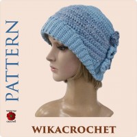 Crochet pattern women's cloche hat