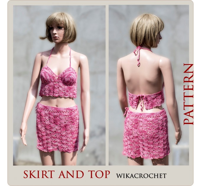 Crochet top pattern and girls skirt pattern 