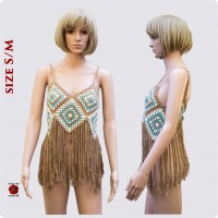 Boho crochet top pattern for women crochet crop top pattern size S-XS