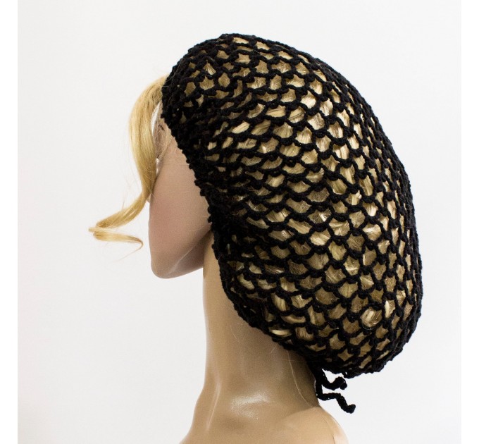 Black hair snood for women PATTERN 1940s style snood