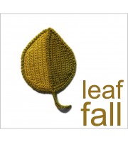 Crochet motif pattern applique leaf fall Leaf coaster