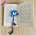 Handmade Crochet Cornflower Bookmark – Unique and Elegant Accessory for Book Lovers